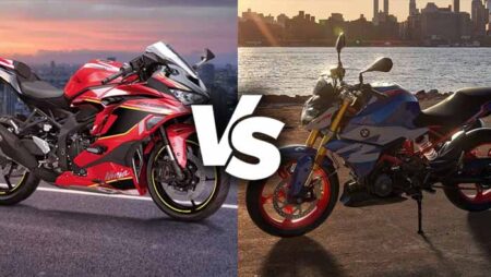 BMW G 310 R vs Kawasaki Ninja ZX-25R side-by-side comparison