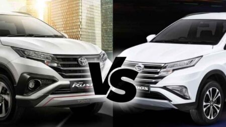 Daihatsu Terios vs Toyota Rush side-by-side comparison highlighting features and differences.