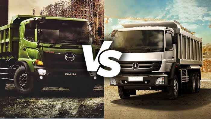 Hino Ranger Dump FG 235 JJ vs Mercedes Benz Axor Comparison