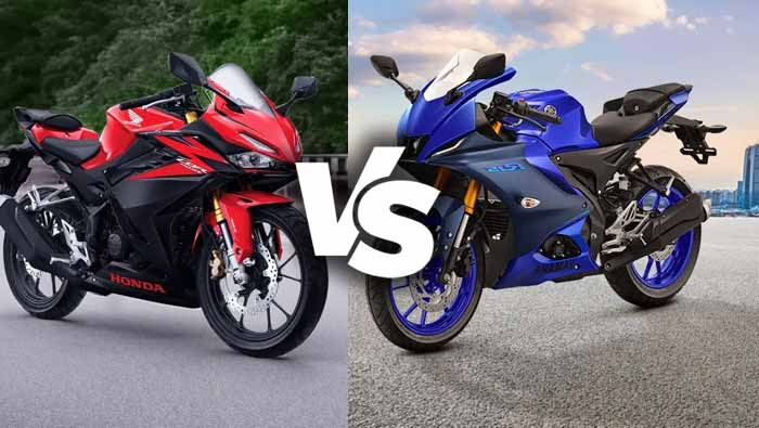 Honda CBR150R vs Yamaha R15 side-by-side comparison