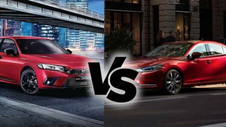 Honda Civic RS vs Mazda 6 Sedan side-by-side comparison
