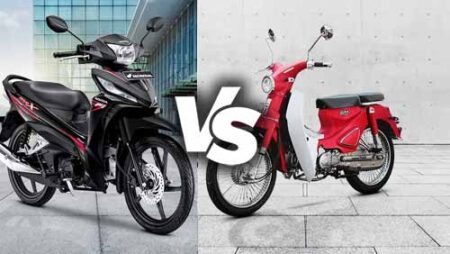 Comparison between Honda Revo and SM Sport SM Classic motorcycles