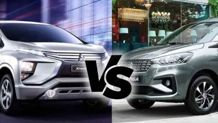 Comparison between Mitsubishi Xpander and Suzuki Ertiga highlighting design, performance, interior, safety features, and value.