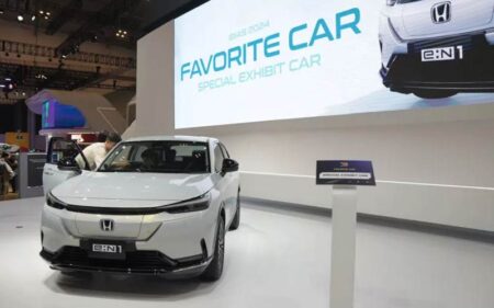The Honda e, has been awarded the title of Favorite Special Exhibit Car at GIIAS 2024