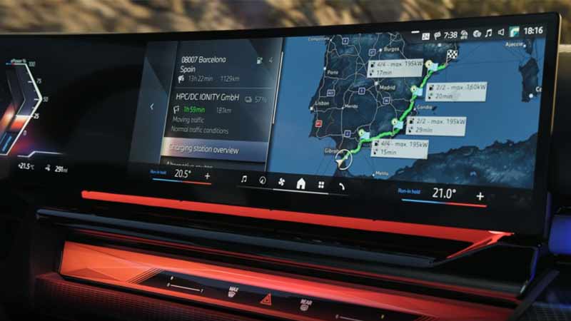The BMW i5 comes equipped with the latest infotainment system