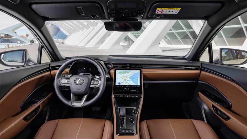 Lexus LBX interior with full dashboard view