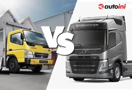 Comparison between Mitsubishi Colt FE 84G HDL and Volvo FM