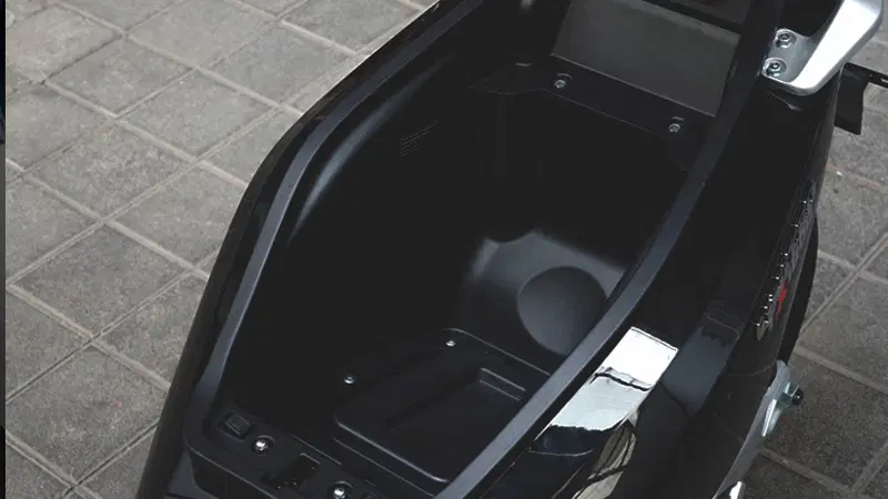 Underseat Storage Compartment of a United TX-1800 Electric Scooter