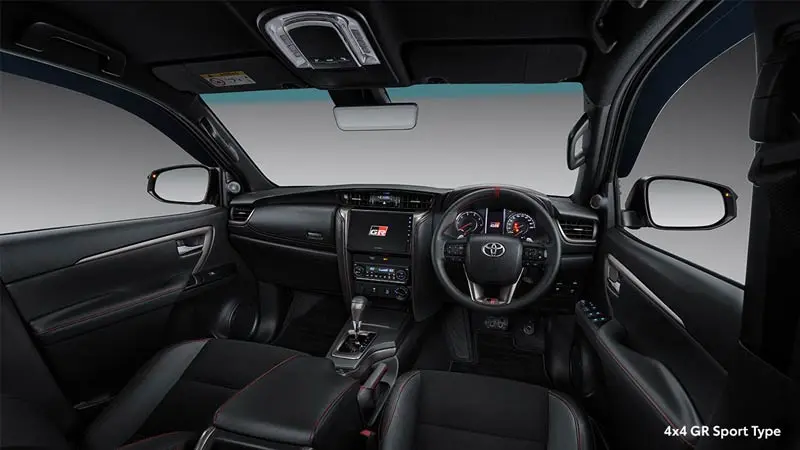 The interior of a Toyota Fortuner GR Sport Type - autoini