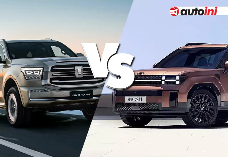 Comparison between GWM TANK 500 HEV vs Hyundai Santa FE