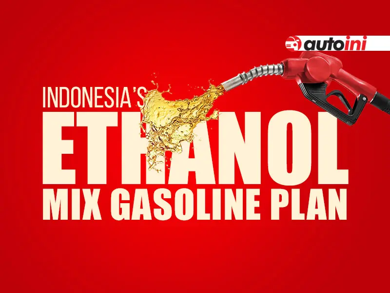 Fuel pump showing ethanol blends gasoline in Indonesia
